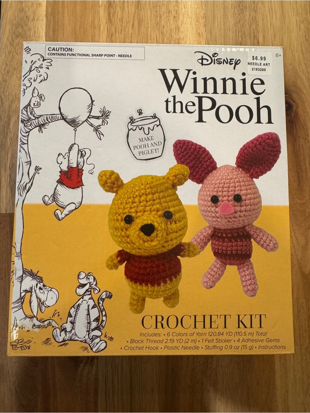 Disney Winnie the Pooh Crochet Kit – Yellow, Pink & Red